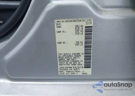 2021 Nissan Altima Sv Fwd from USA, damaged, VIN 1N4BL4DV4MN342076